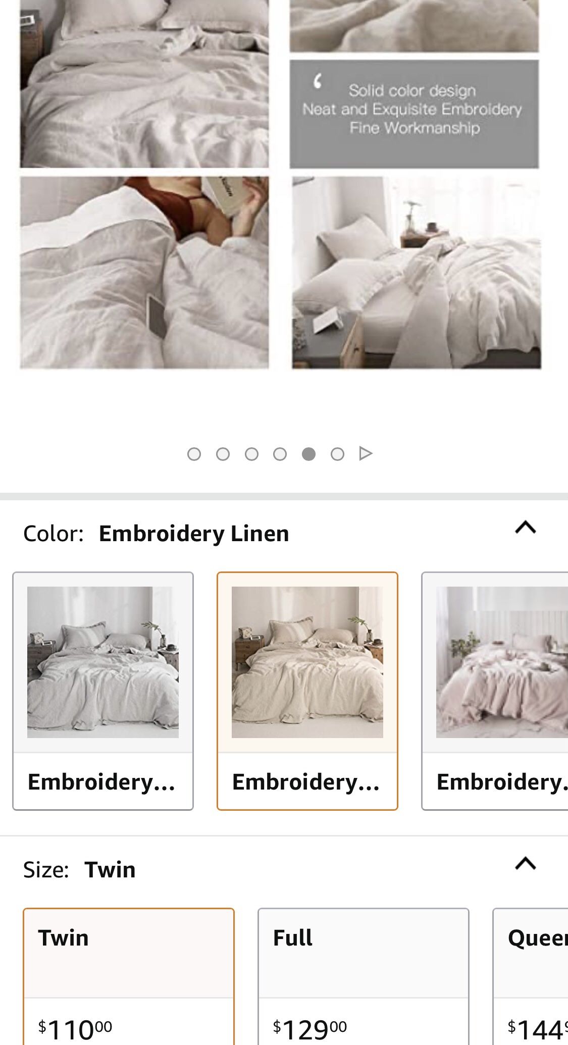 Linen Twin Duvet Cover! 