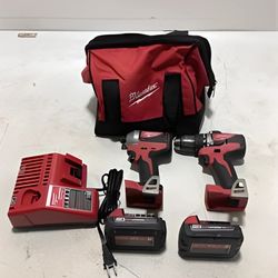 Milwaukee M18 18V Lithium-Ion Brushless Cordless Compact Drill And Impact