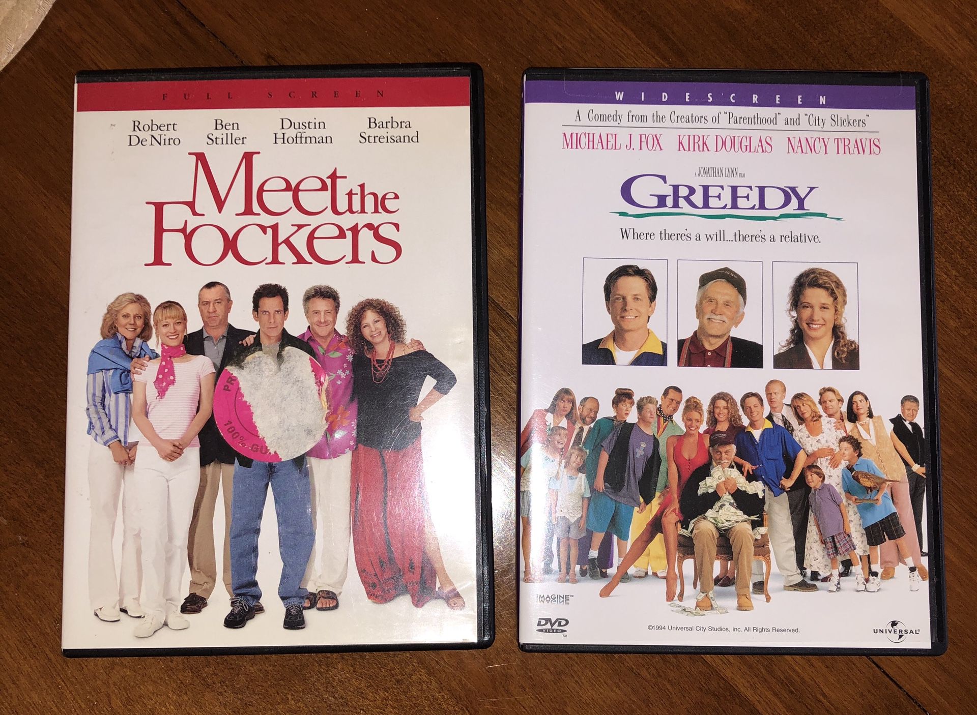 Two DVDs movie Meet the Fockers and Greedy