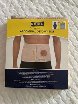 URIEL Abdominal Ostomy Belt Size L 11STO Post-Surgical Support Stoma Care Size 3. 