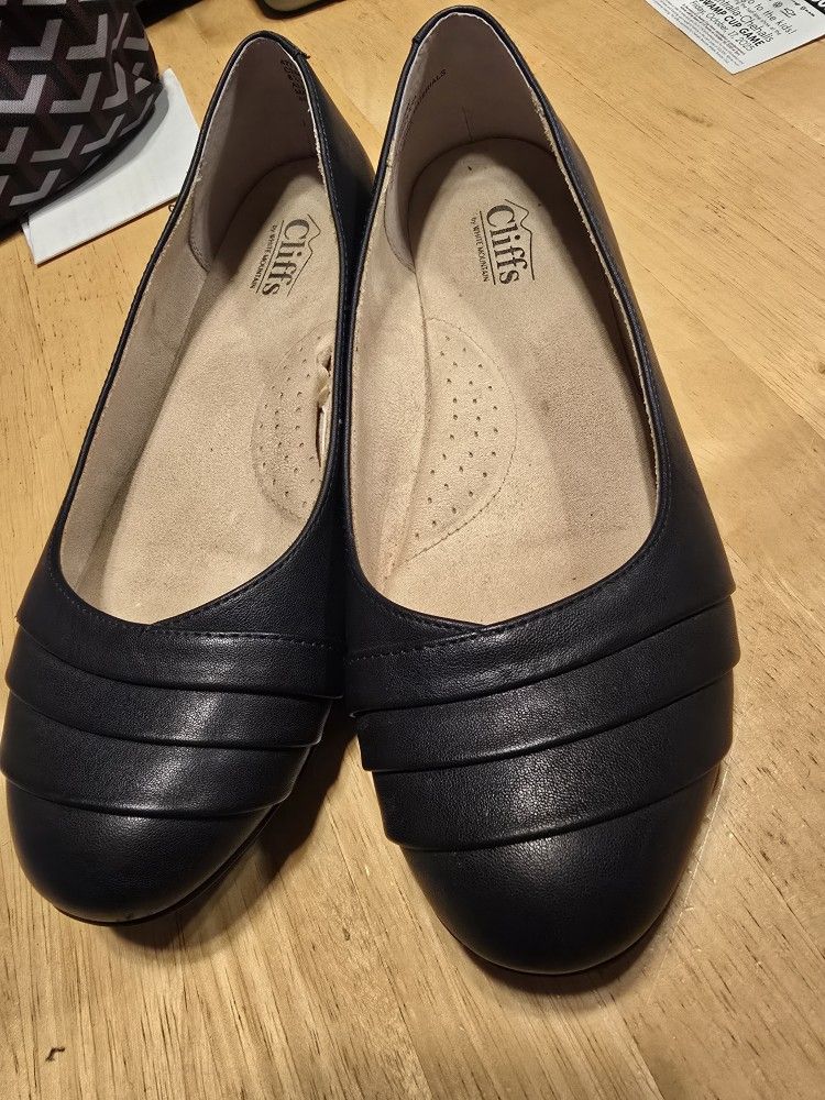 Dark Navy Blue Flats