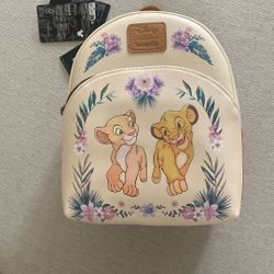 Loungefly Disney The Lion King Simba & Nala Floral Mini Backpack