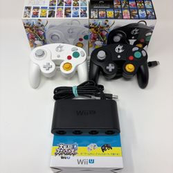 2 Nintendo Smash Bros GameCube Controller + 1 WiiU/Switch Adapter