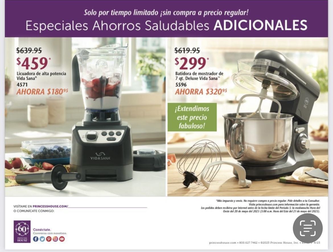 Licuadora de princess house precio hotsell