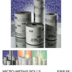 MICRO-SURFACE SANDPAPER ROLL 7 rolls- 3200 2 rolls -4000 1 roll - 8000 Shoot me good offer  Thank
