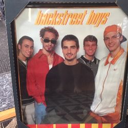 Rare 1997 Backstreet boys poster in frame new old stock