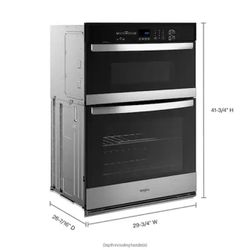 Whirlpool 6.4 Total Cu. ft. Combo Self- Visit > Cleaning Wall Oven Stainless Steel