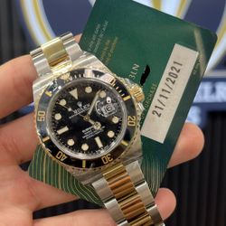 Rolex Black Insert Submariner on Two Tone 2021