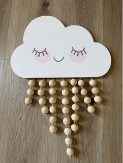 Wooden cloud decor- children