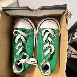 Green Toddler Converse 7c