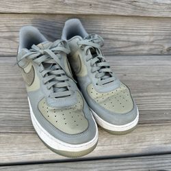 Nike Air Force 1 Low Sneakers - Size 12 (Olive/Gray)