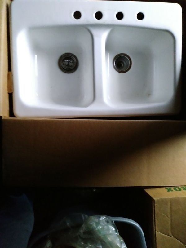 Used White Cast Iron Enameled Coated Kitchen Sink For In St Used White Cast Iron Enameled Coated Kitchen Sink For In St Louis Mo Offerup