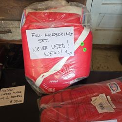 Kickboxing Chest and leg guards.