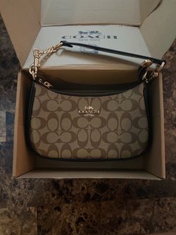 Tan teri Coach bag