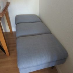 Blue Fabric Bench