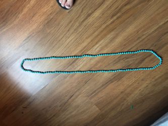 Teal pearl necklace