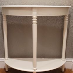White Half Moon Table
