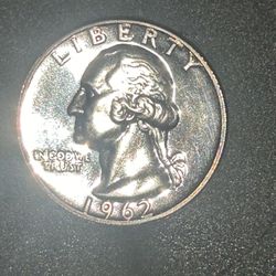 1962 Washington Silver Quarter Proof With Natural Toning On Front And Back