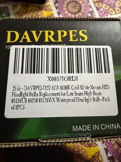 Davrpes dr2 35 w 6k cold white hid headlight