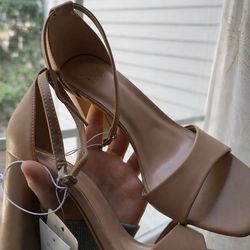 New Nude Block Heel Sandals – Stylish & Comfortable