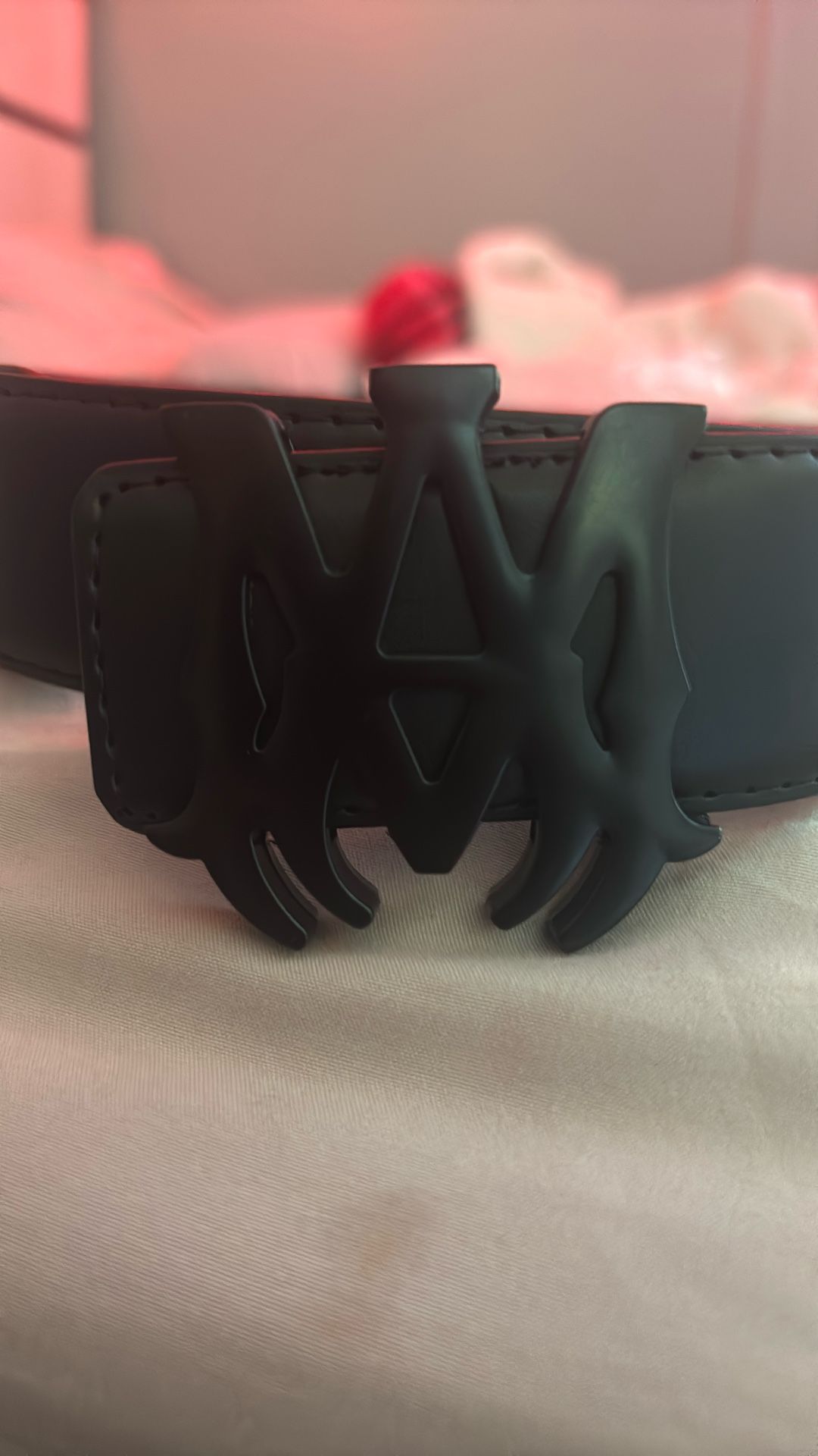 Amiri Monogram Leather Belt