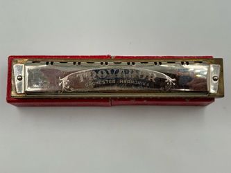 Vintage Trovador Orchestra 20 Hole 40 Reed Tremolo Harmonica Germany