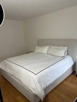 Create Comforts Boucle king size bed
