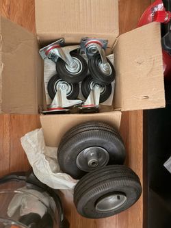 4 - 4 in and 2 10 in wheel