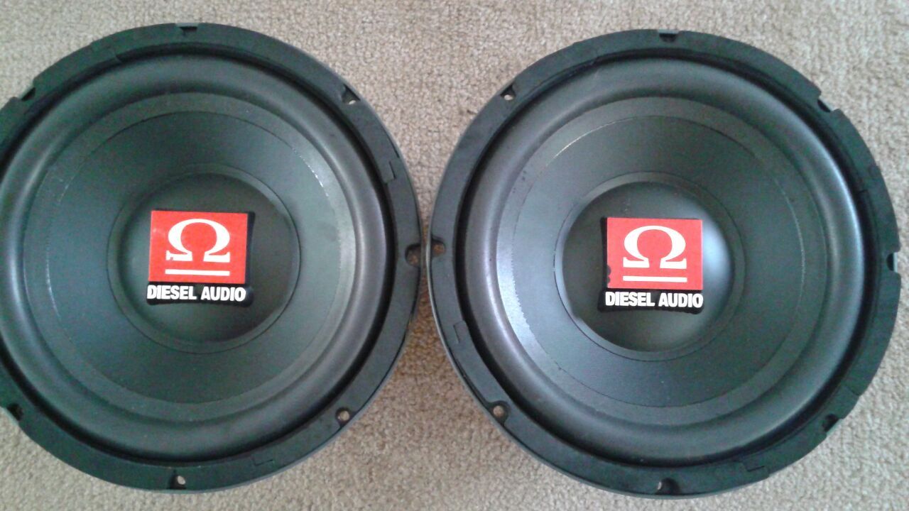 TWO SUBWOFERS DIESEL AUDIO 12 INCH 1500W