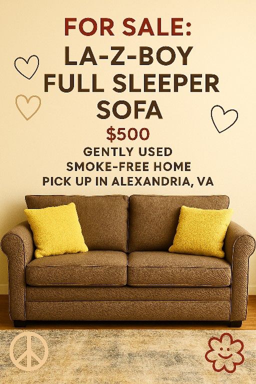 Lazy Boy Full Size Sofa Bed/Sleeper Sofa For Sale