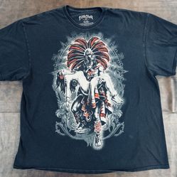 Aztec Warrior Vintage Shirt (Size 2XL, Fits Like An Oversized XL) A-1