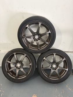 3 Wheels & Toyo Tires 215/45R17 - 50% Tread