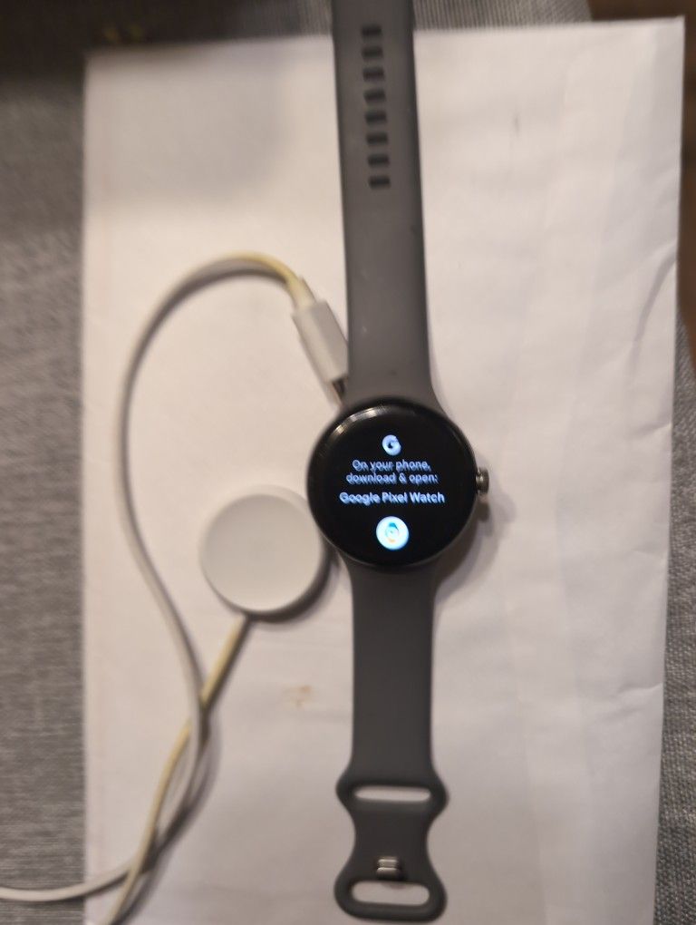 Google Pixel Watch and charging Cord