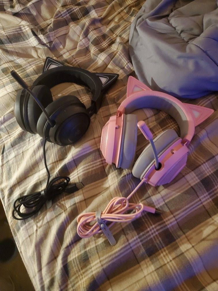 2 Razor Kitty Katt Style Gaming Headphones