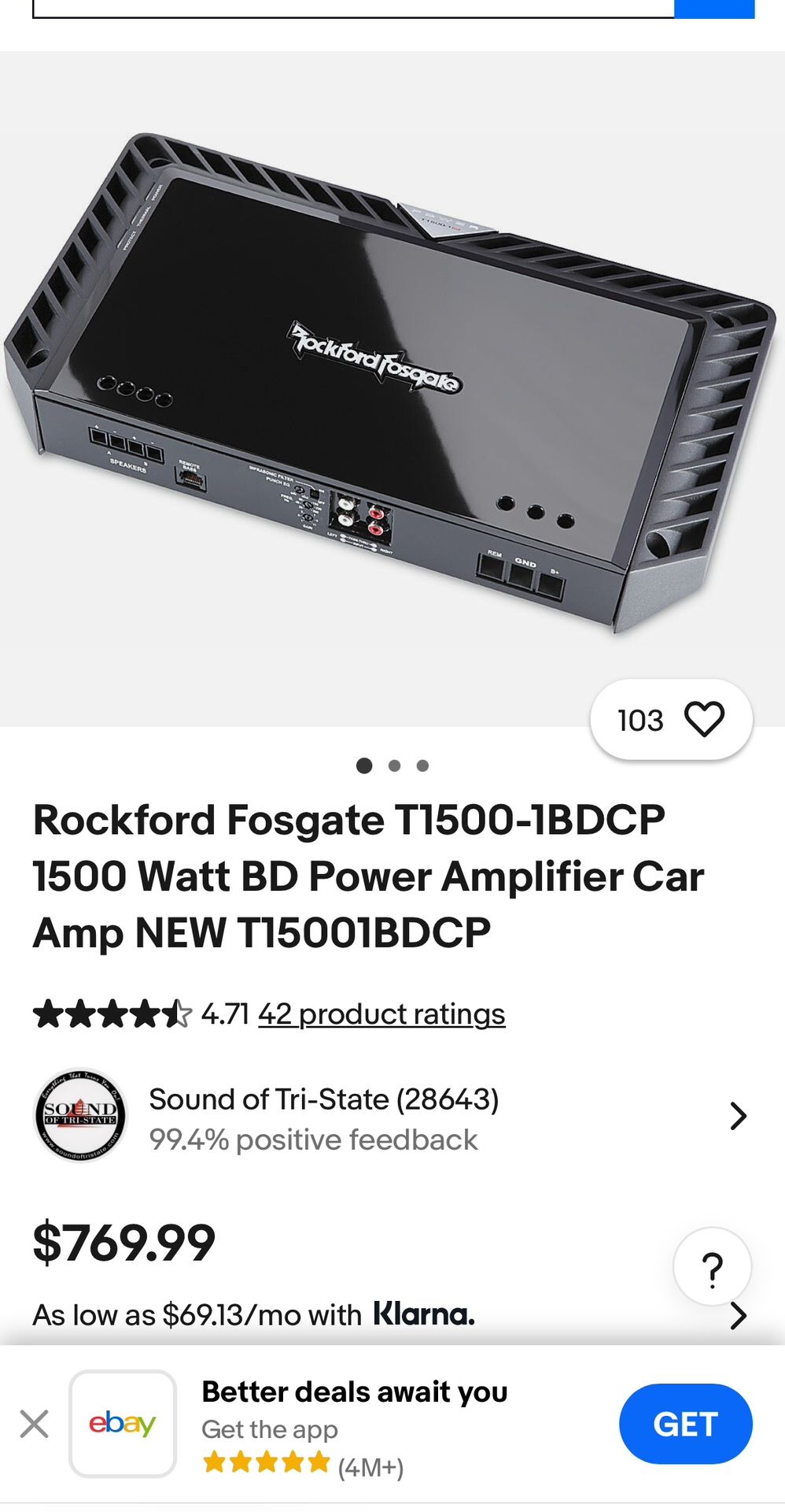 Fosgate Amp 1500.1