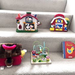 Baby Adorable Farm Theme Toys And Book ($30 For All)