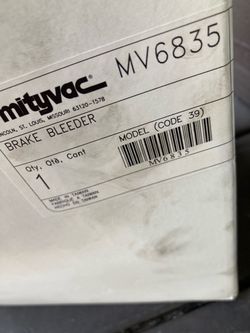 Mityvac brake bleeder