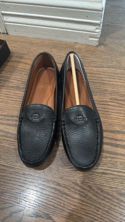 Coach Black Leather Loafers