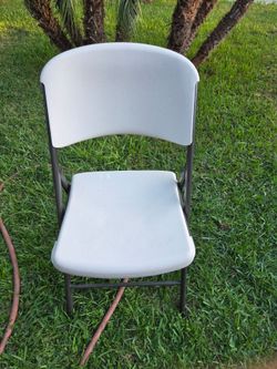 Lifetime Folding Chair – Heavy Duty White Plastic Seat/Back