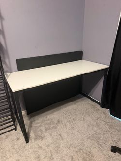 Black and white desk
