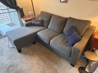 Gray Couch with lounge seat