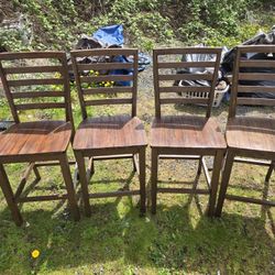 4 Tall Dining Or Bar Chairs