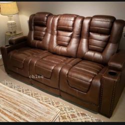 ☄️ Brown Chocolate Power Reclining Sofa☄️ Brand New💯 Financing Options👍 Special Price💥