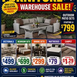 🔥 HUGE WAREHOUSE SALE AT DINETTES PLUS FURNITURE NY! 🔥