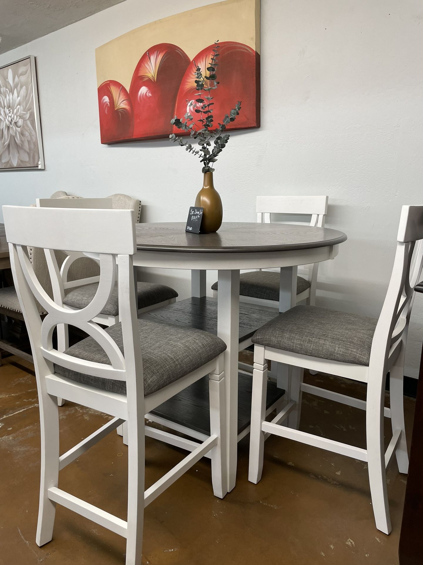 5pc Round Counter Height Dining Set