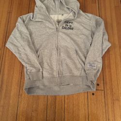 Gallery French Zip Hoodie Heather Grey 