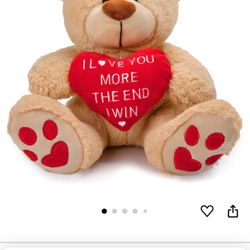 I Love You More The End I Win Plush Teddy