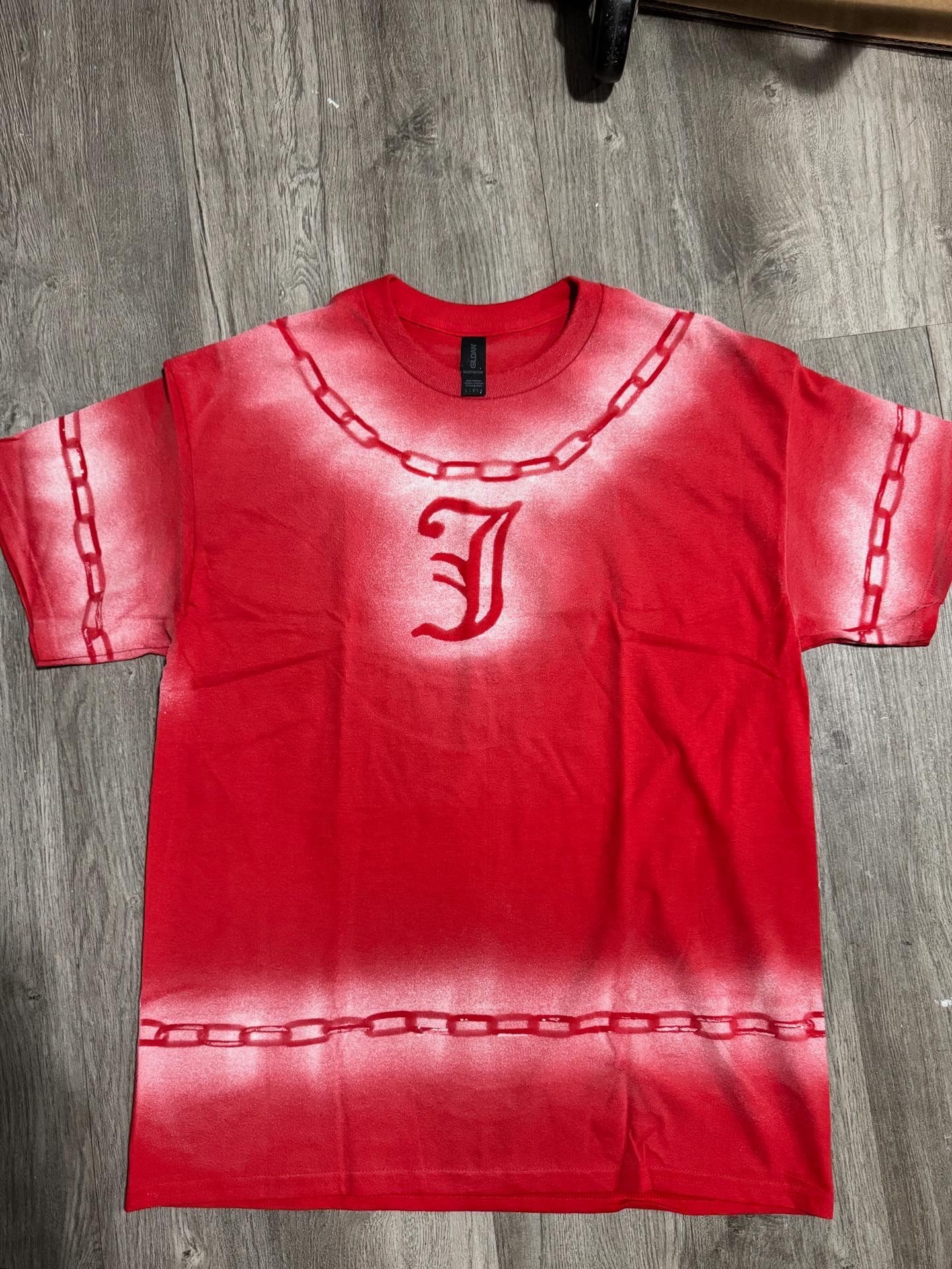 Custom Chain Initial T-Shirts 