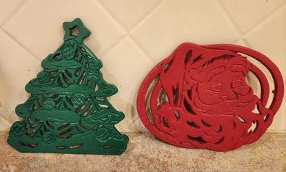 Vintage Cast Iron Trivets- Set Of 2