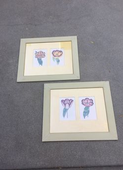 Floral Prints Framed & Under Glass